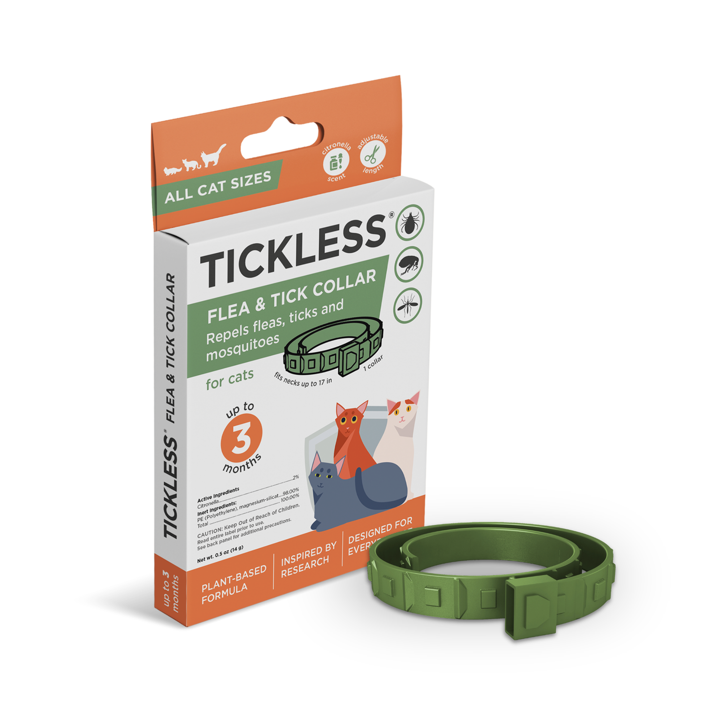 TicklessUSA flea and tic collar Tickless® Flea & Tick Collar for Cats with Citronella (1pc) sonicguard SonicGuard sonicguardusa SonicGuardUSA tick repeller ultrasonic Tickless TicklessUSA tick and flea repellent safe