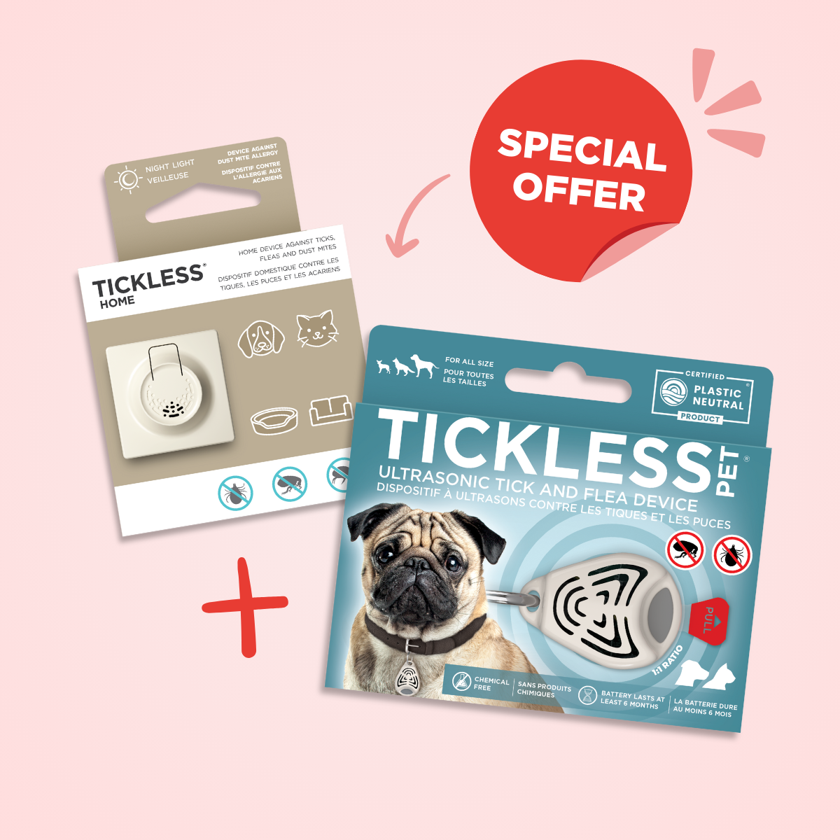 TicklessUSA ultrasonic tick and flea device beige Perfect Protection Duo - 1 Tickless Home + 1 Tickless Pet sonicguard SonicGuard sonicguardusa SonicGuardUSA tick repeller ultrasonic Tickless TicklessUSA tick and flea repellent safe