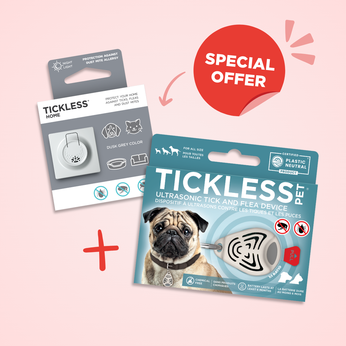 TicklessUSA ultrasonic tick and flea device grey-beige Perfect Protection Duo - 1 Tickless Home + 1 Tickless Pet sonicguard SonicGuard sonicguardusa SonicGuardUSA tick repeller ultrasonic Tickless TicklessUSA tick and flea repellent safe