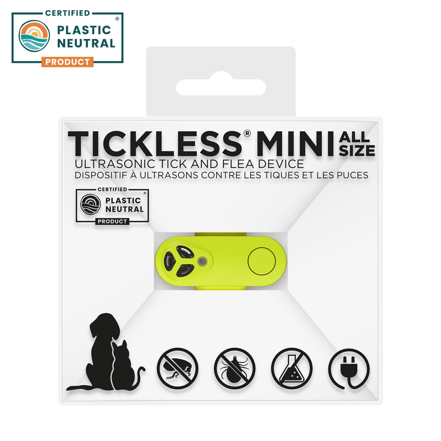 TicklessUSA ultrasonic tick and flea device Neon yellow New** TICKLESS® Mini Chemical-free tick and flea device, rechargeable sonicguard SonicGuard sonicguardusa SonicGuardUSA tick repeller ultrasonic Tickless TicklessUSA tick and flea repellent safe