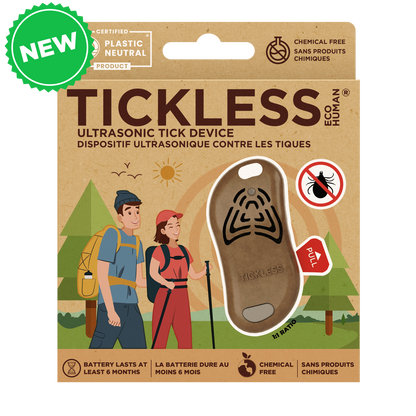 TicklessUSA Eco Brown TICKLESS® ECOHuman - Chemical-free, ultrasonic tick device in biodegradable cover sonicguard SonicGuard sonicguardusa SonicGuardUSA tick repeller ultrasonic Tickless TicklessUSA tick and flea repellent safe