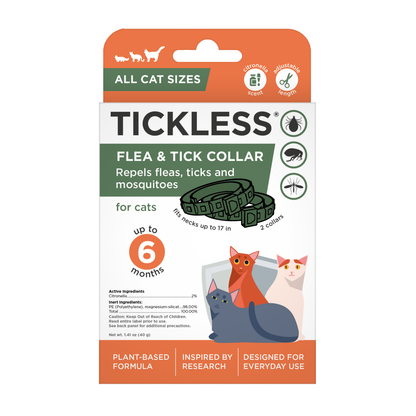 TicklessUSA flea and tic collar TICKLESS Flea and Tick Citronella collar for cats (2 pc) sonicguard SonicGuard sonicguardusa SonicGuardUSA tick repeller ultrasonic Tickless TicklessUSA tick and flea repellent safe