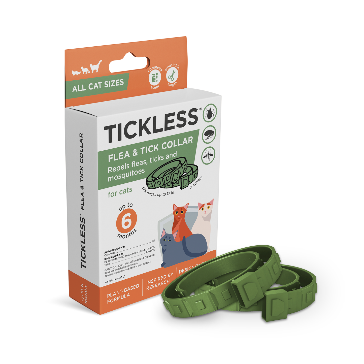 TicklessUSA flea and tic collar TICKLESS Flea and Tick Citronella collar for cats (2 pc) sonicguard SonicGuard sonicguardusa SonicGuardUSA tick repeller ultrasonic Tickless TicklessUSA tick and flea repellent safe