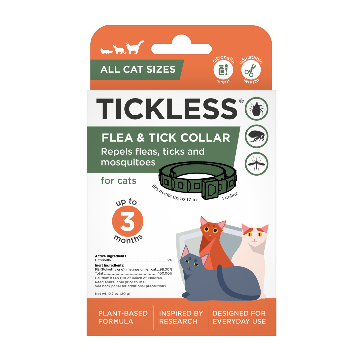 TicklessUSA flea and tic collar Tickless® Flea & Tick Collar for Cats with Citronella (1pc) sonicguard SonicGuard sonicguardusa SonicGuardUSA tick repeller ultrasonic Tickless TicklessUSA tick and flea repellent safe