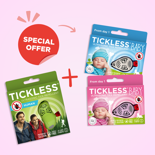 TicklessUSA Green-beige+pink TICKLESS® Family Pack – Limited Edition (Available until June 30th) sonicguard SonicGuard sonicguardusa SonicGuardUSA tick repeller ultrasonic Tickless TicklessUSA tick and flea repellent safe