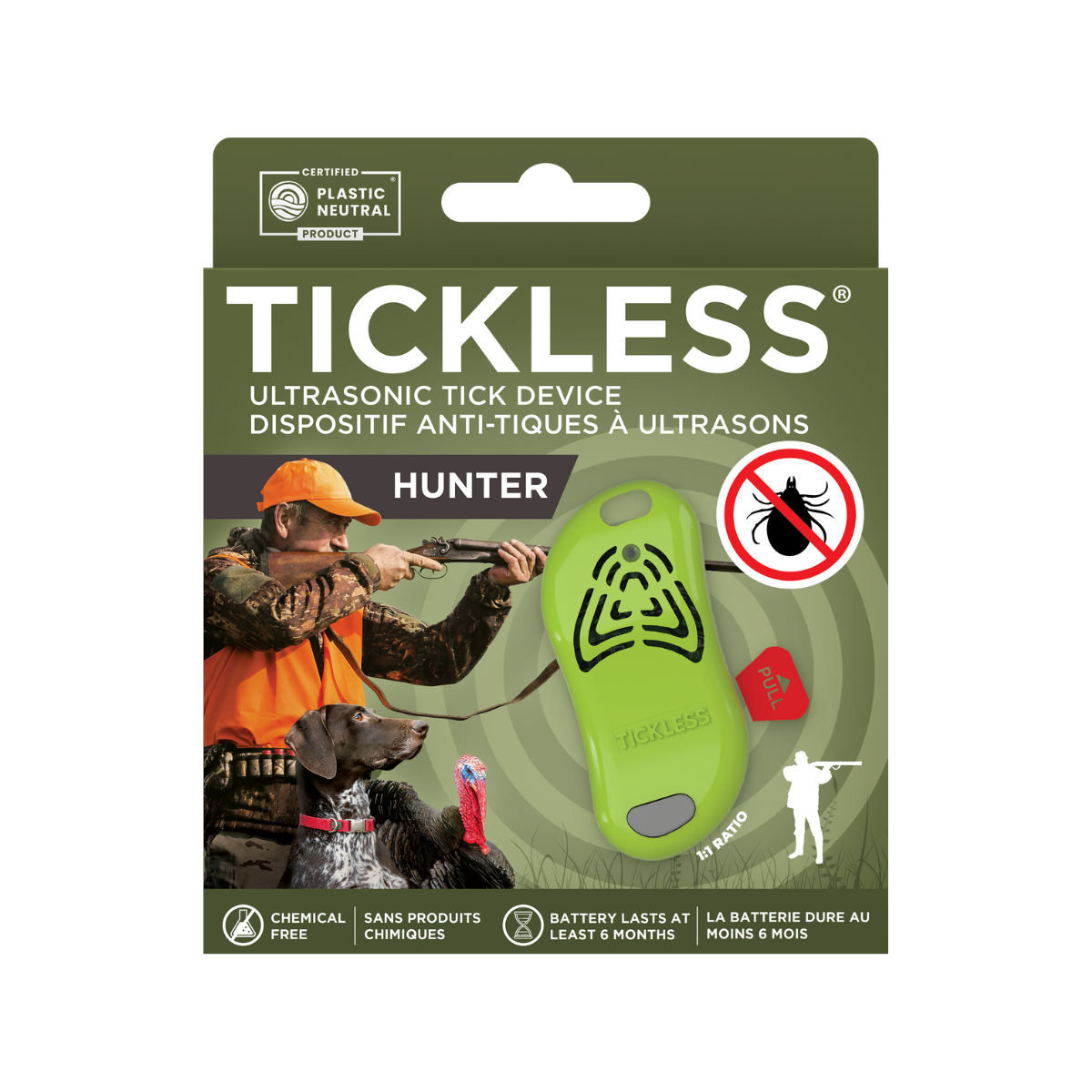 TicklessUSA Green TICKLESS® Hunter Chemical-free, ultrasonic tick device sonicguard SonicGuard sonicguardusa SonicGuardUSA tick repeller ultrasonic Tickless TicklessUSA tick and flea repellent safe