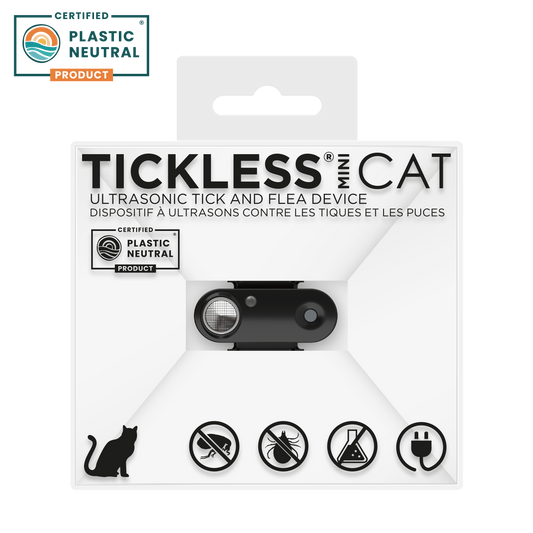 TicklessUSA Jet Black TICKLESS® Mini Cat - Chemical-free, ultrasonic tick and flea device for cats, rechargeable sonicguard SonicGuard sonicguardusa SonicGuardUSA tick repeller ultrasonic Tickless TicklessUSA tick and flea repellent safe