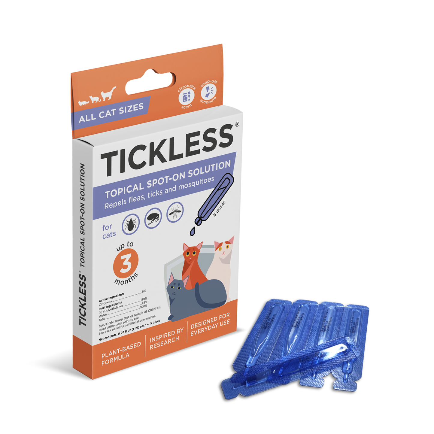TicklessUSA Tickless® Natural Topical Spot-On Solution for Cats sonicguard SonicGuard sonicguardusa SonicGuardUSA tick repeller ultrasonic Tickless TicklessUSA tick and flea repellent safe