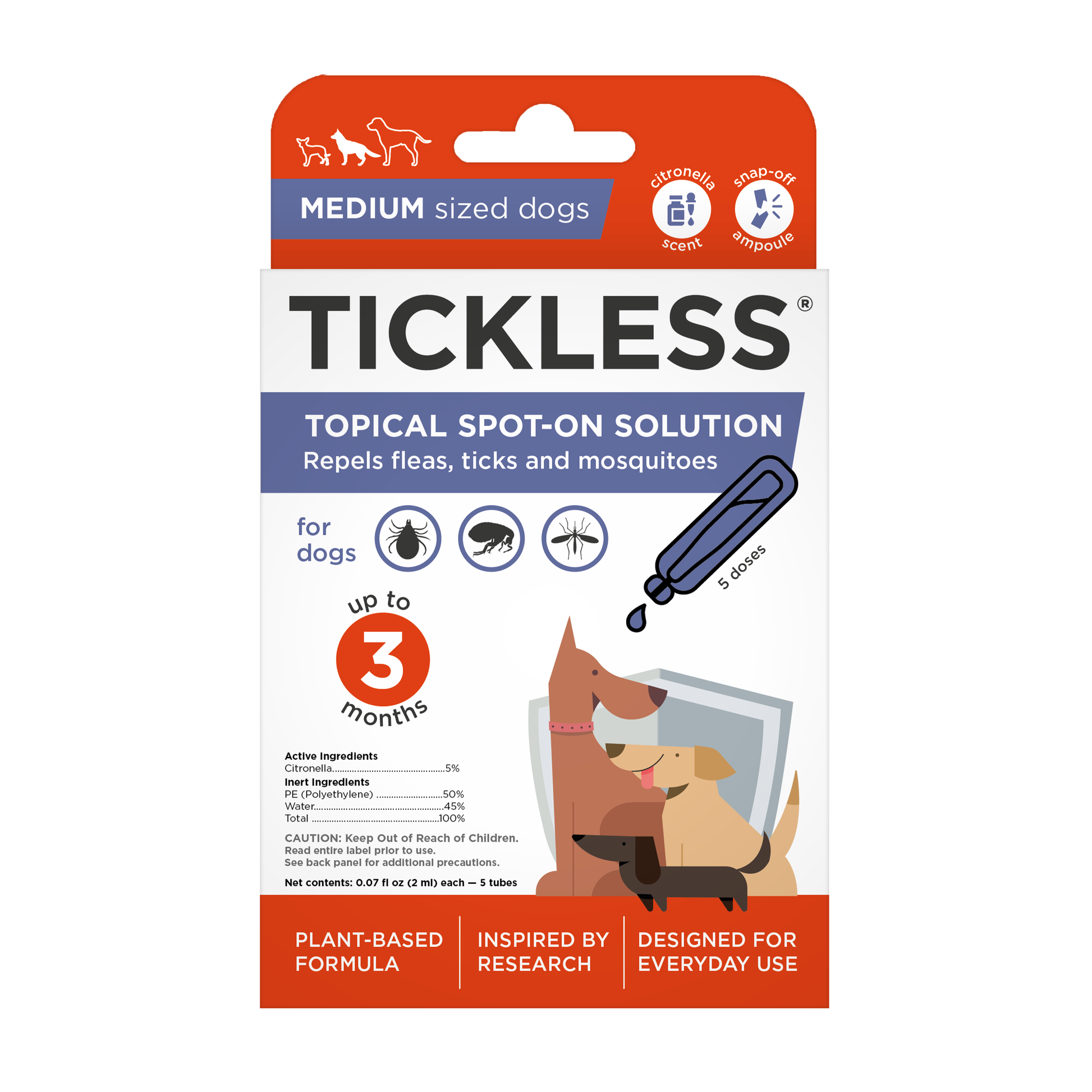 TicklessUSA Tickless Natural Topical Spot-on Solution for dogs (M size) sonicguard SonicGuard sonicguardusa SonicGuardUSA tick repeller ultrasonic Tickless TicklessUSA tick and flea repellent safe
