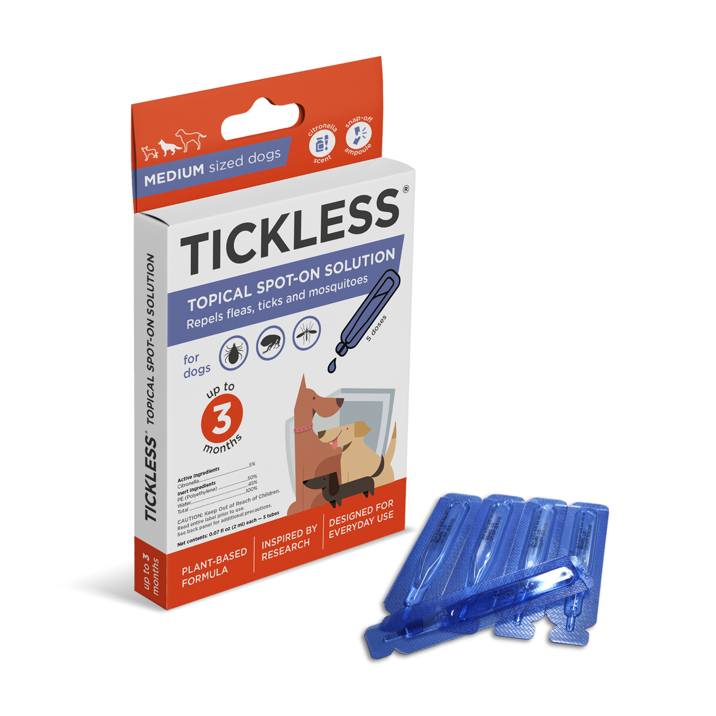 TicklessUSA Tickless Natural Topical Spot-on Solution for dogs (M size) sonicguard SonicGuard sonicguardusa SonicGuardUSA tick repeller ultrasonic Tickless TicklessUSA tick and flea repellent safe
