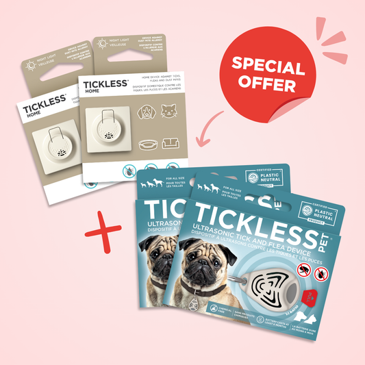 TicklessUSA ultrasonic tick and flea device beige Perfect Protection Offer - 2 Tickless Home + 2 Tickless Pet sonicguard SonicGuard sonicguardusa SonicGuardUSA tick repeller ultrasonic Tickless TicklessUSA tick and flea repellent safe