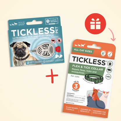 TicklessUSA ultrasonic tick and flea device beige Tickless Pet + FREE Citronella Collar Trial Bundle for CATS (limited-time offer) sonicguard SonicGuard sonicguardusa SonicGuardUSA tick repeller ultrasonic Tickless TicklessUSA tick and flea repellent safe