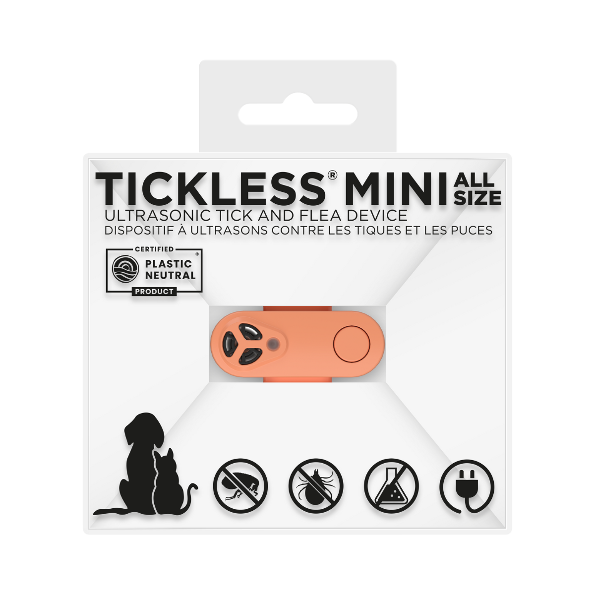 TicklessUSA ultrasonic tick and flea device Hot Peach TICKLESS® Mini Chemical-free tick and flea device, rechargeable sonicguard SonicGuard sonicguardusa SonicGuardUSA tick repeller ultrasonic Tickless TicklessUSA tick and flea repellent safe