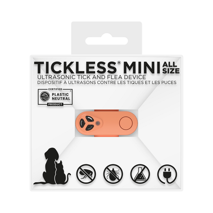 TicklessUSA ultrasonic tick and flea device Hot Peach TICKLESS® Mini Chemical-free tick and flea device, rechargeable sonicguard SonicGuard sonicguardusa SonicGuardUSA tick repeller ultrasonic Tickless TicklessUSA tick and flea repellent safe