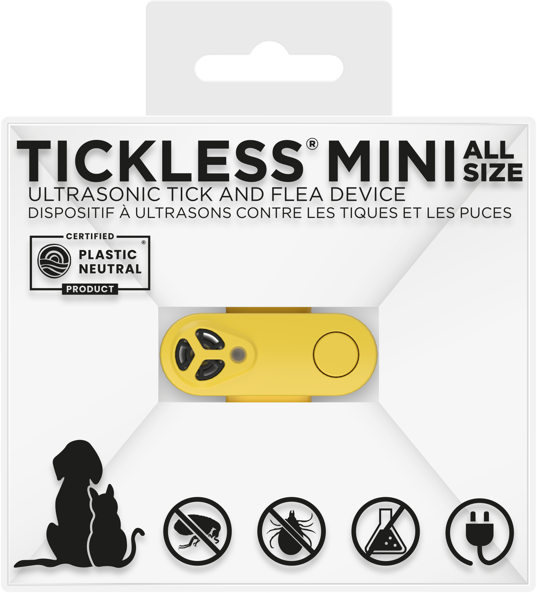 TicklessUSA ultrasonic tick and flea device Marigold Yellow TICKLESS® Mini Chemical-free tick and flea device, rechargeable sonicguard SonicGuard sonicguardusa SonicGuardUSA tick repeller ultrasonic Tickless TicklessUSA tick and flea repellent safe