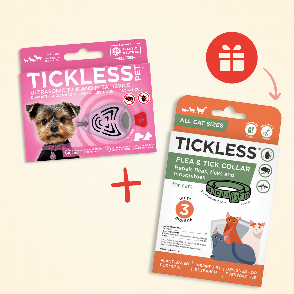 TicklessUSA ultrasonic tick and flea device pink Tickless Pet + FREE Citronella Collar Trial Bundle for CATS (limited-time offer) sonicguard SonicGuard sonicguardusa SonicGuardUSA tick repeller ultrasonic Tickless TicklessUSA tick and flea repellent safe