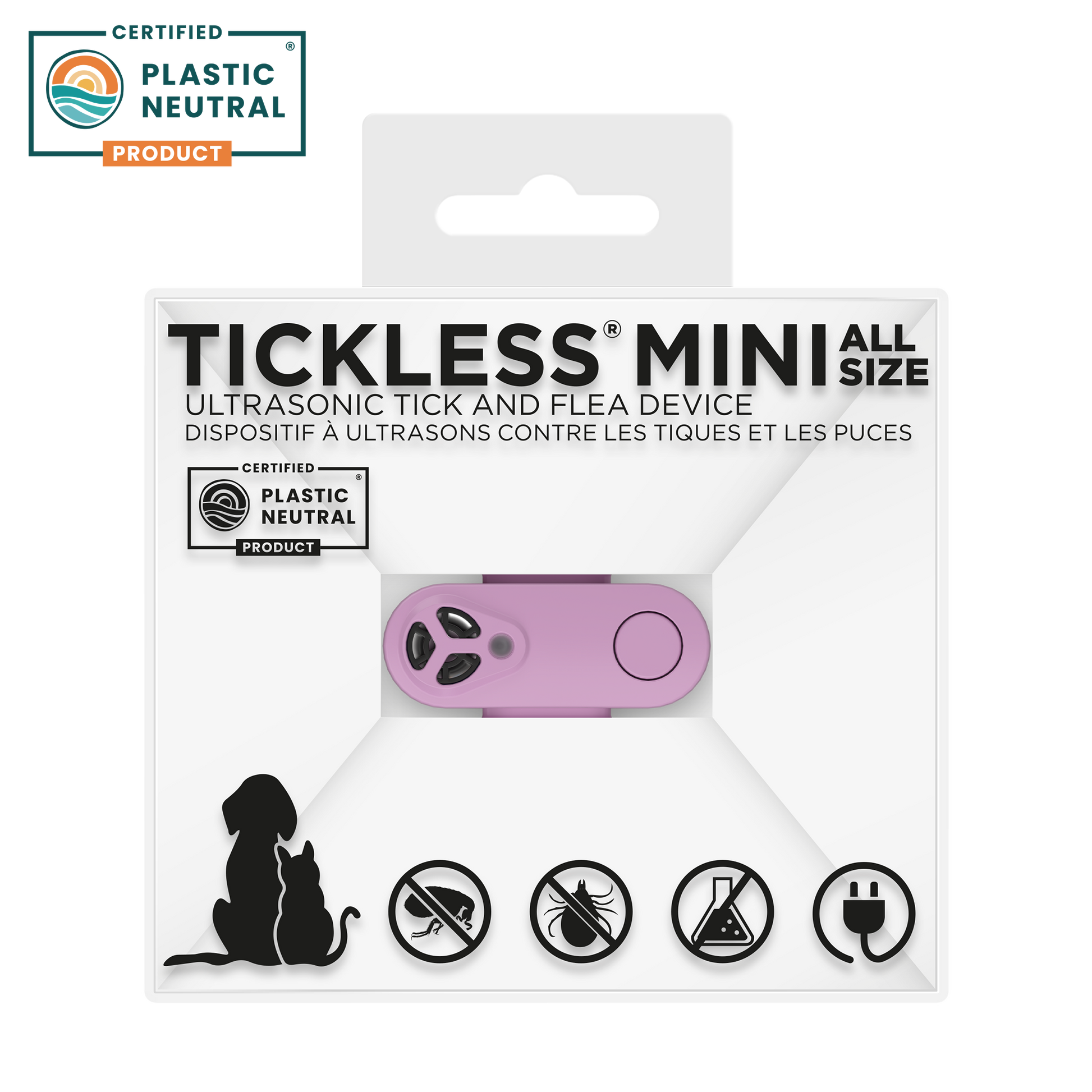 Tickless Mini Kullancs- és Bolhariasztó Kis testű kutyák számára Lila Tickless Mini Kullancs- és Bolhariasztó Kis testű kutyák számára Lila